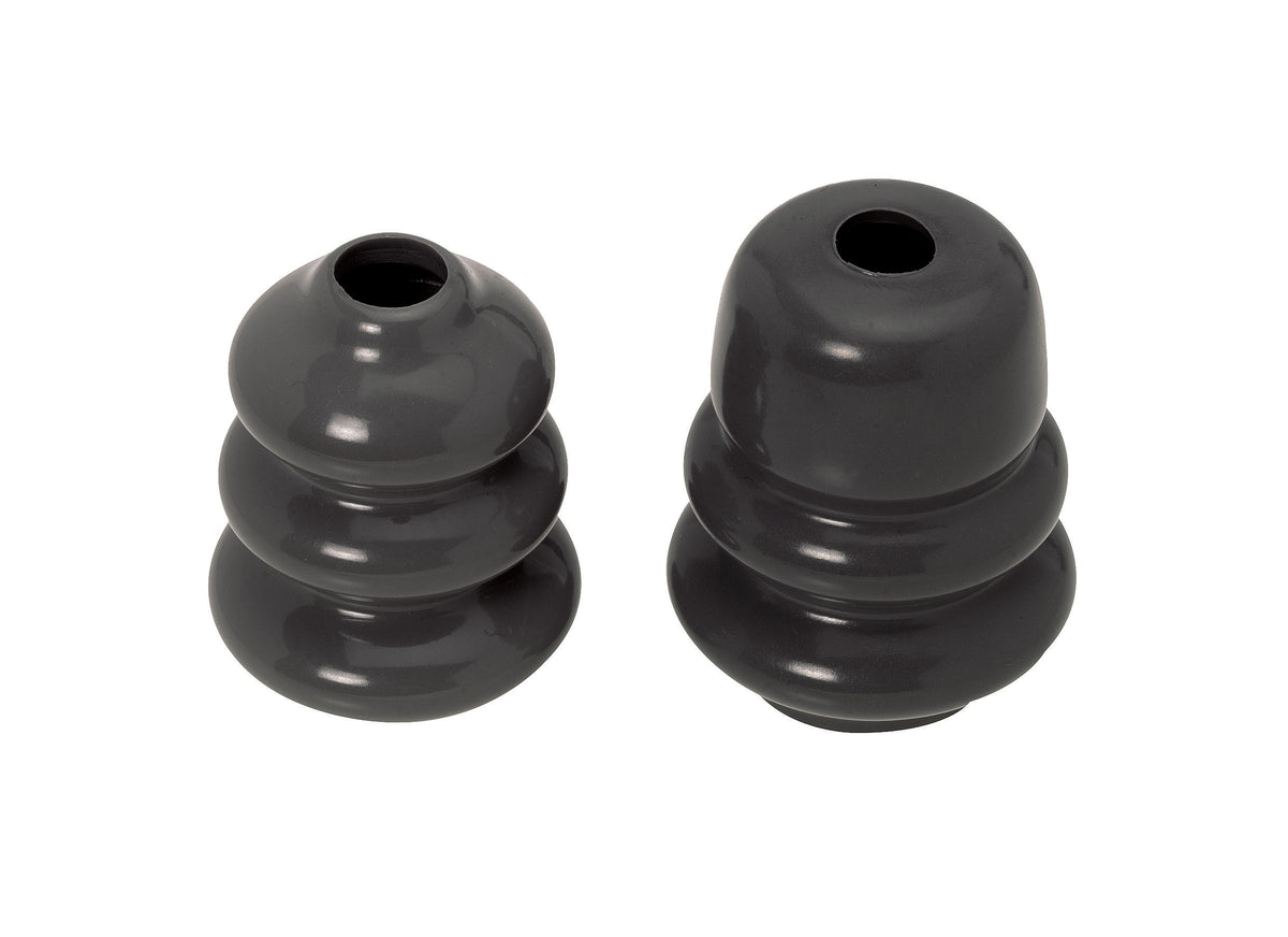 Barton black plastic spring gaiter, 40mm