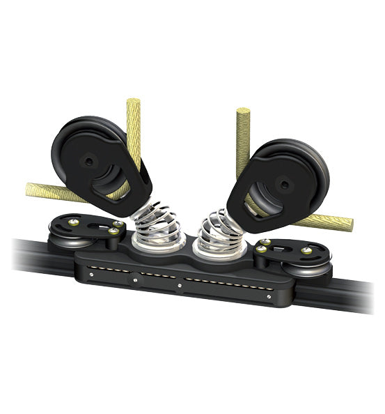 Antal 614.224 Big Boat Car - Maxi 47 L=336mm - 2 Shackles + Control Sheave | SendIt Sailing