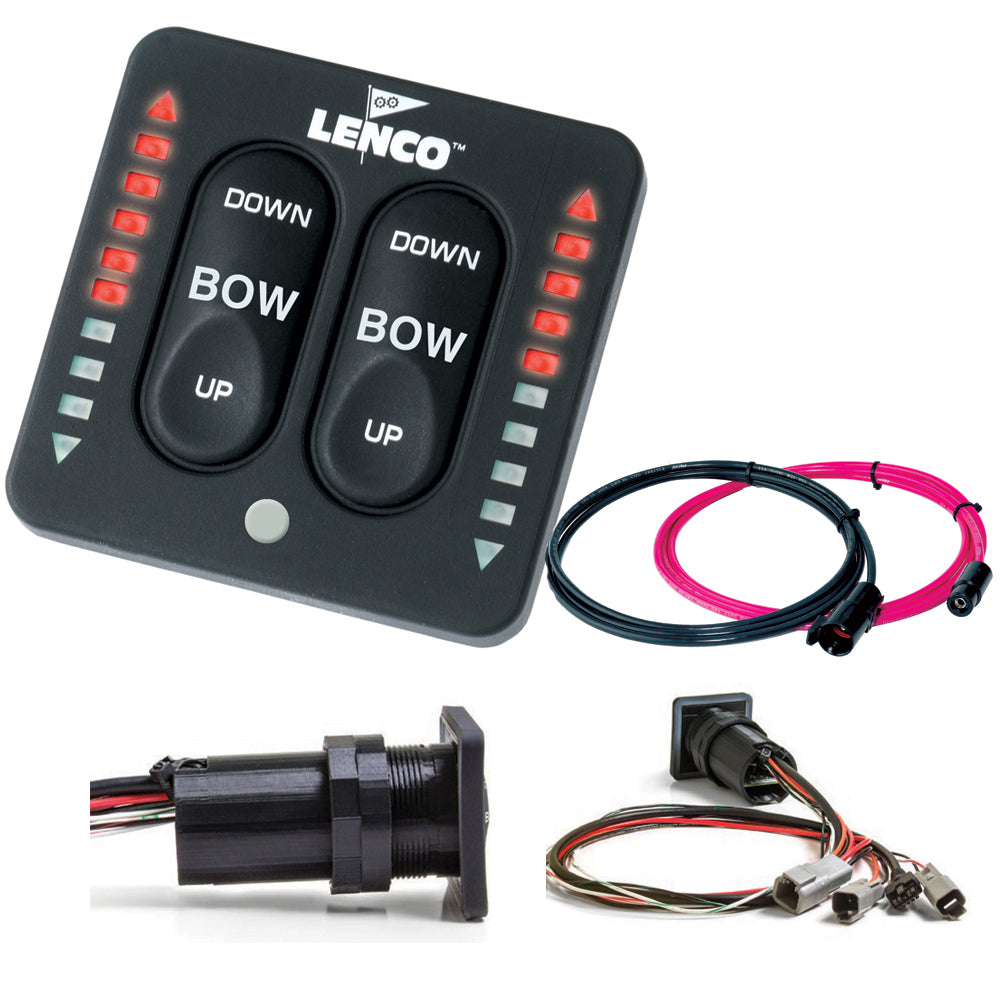 Lenco LED Indicator Integrated Tactile Switch Kit with Pigtail for Dual Actuator Systems | SendIt Sailing
