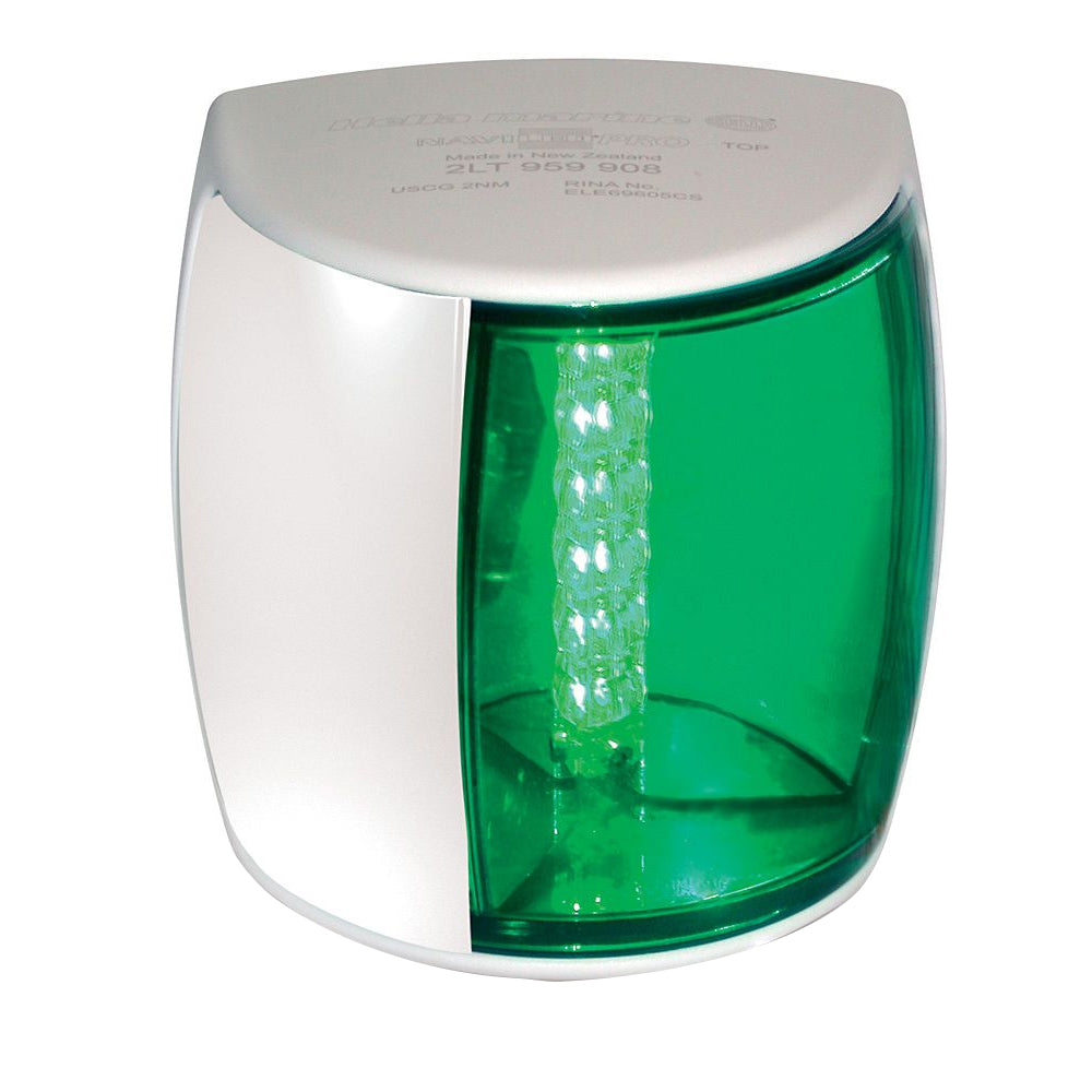 Hella Marine NaviLED PRO Starboard Navigation Lamp - 2nm - Green Lens/White Housing | SendIt Sailing