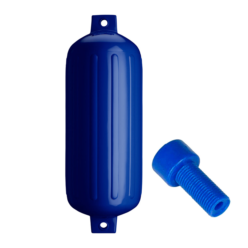Polyform G-6 Twin Eye Fender 11in x 30in - Cobalt Blue with Adapter | SendIt Sailing