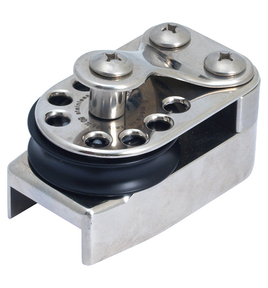 Antal 691.343S End Fitting One Sheave+Becket - S/S - T-Track 40X8 | SendIt Sailing