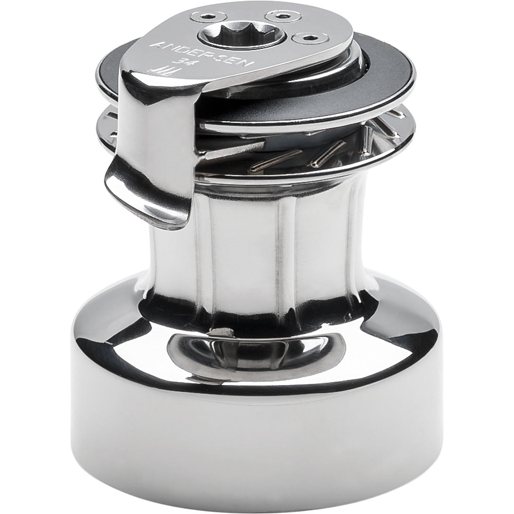 ANDERSEN 34 ST BT - 2-Speed Self-Tailing Manual Winch - Black Trim | SendIt Sailing