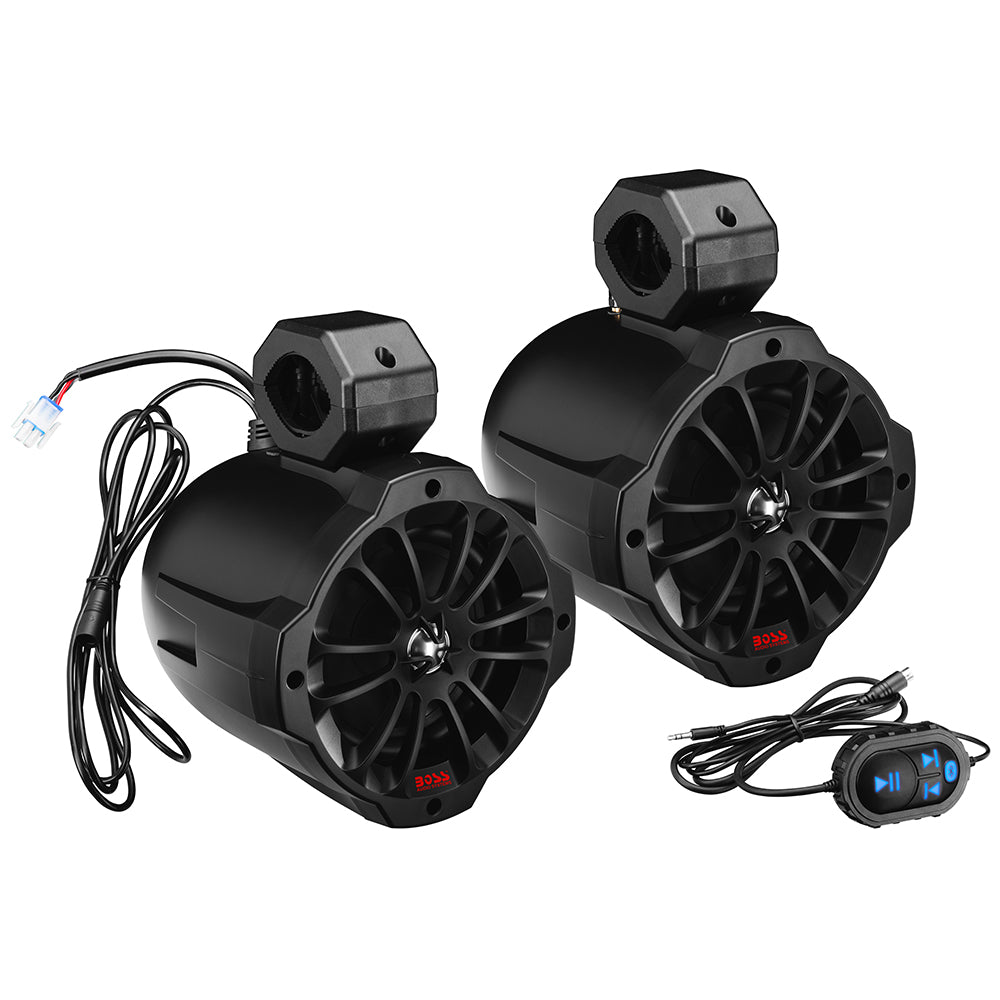 Boss Audio 6.5in B62ABT Amplified Waketower Speakers - Matte Black - 750W | SendIt Sailing