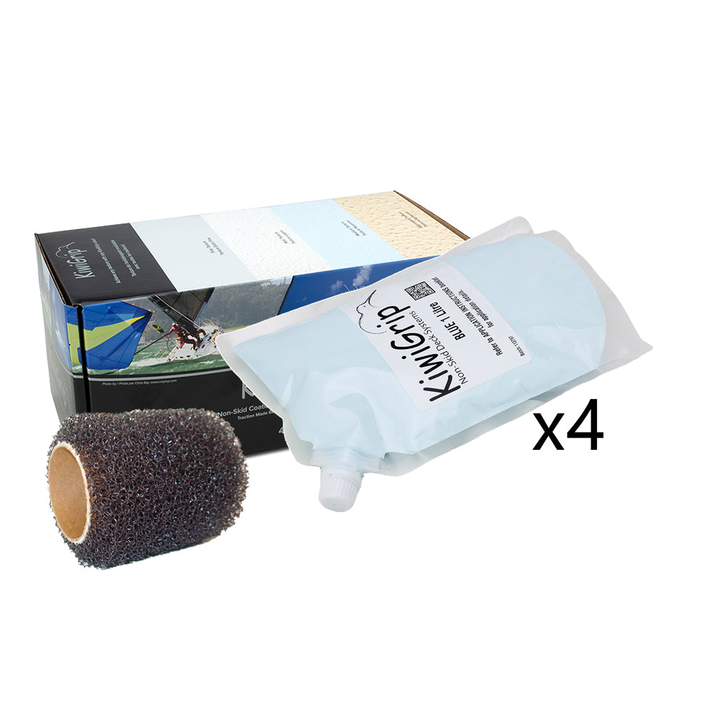 KiwiGrip 4 - 1 Liter Pouches - Blue with 4in Roller | SendIt Sailing