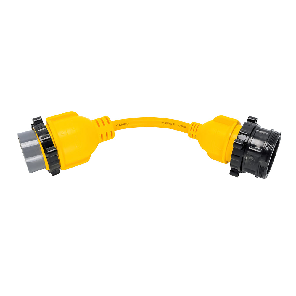 Camco 50AM/30AF Power Grip Marine 12in Locking Adapter - Male/Female Adapter | SendIt Sailing