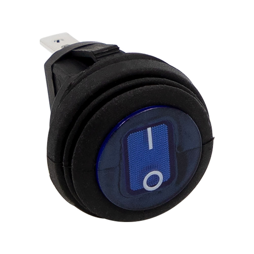 HEISE Rocker Switch - Illuminated Blue Round - 5-Pack | SendIt Sailing