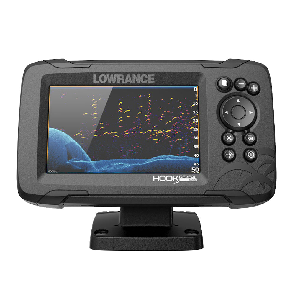 Lowrance HOOK Reveal 5x Fishfinder with SplitShot Transducer and GPS Trackplotter | SendIt Sailing