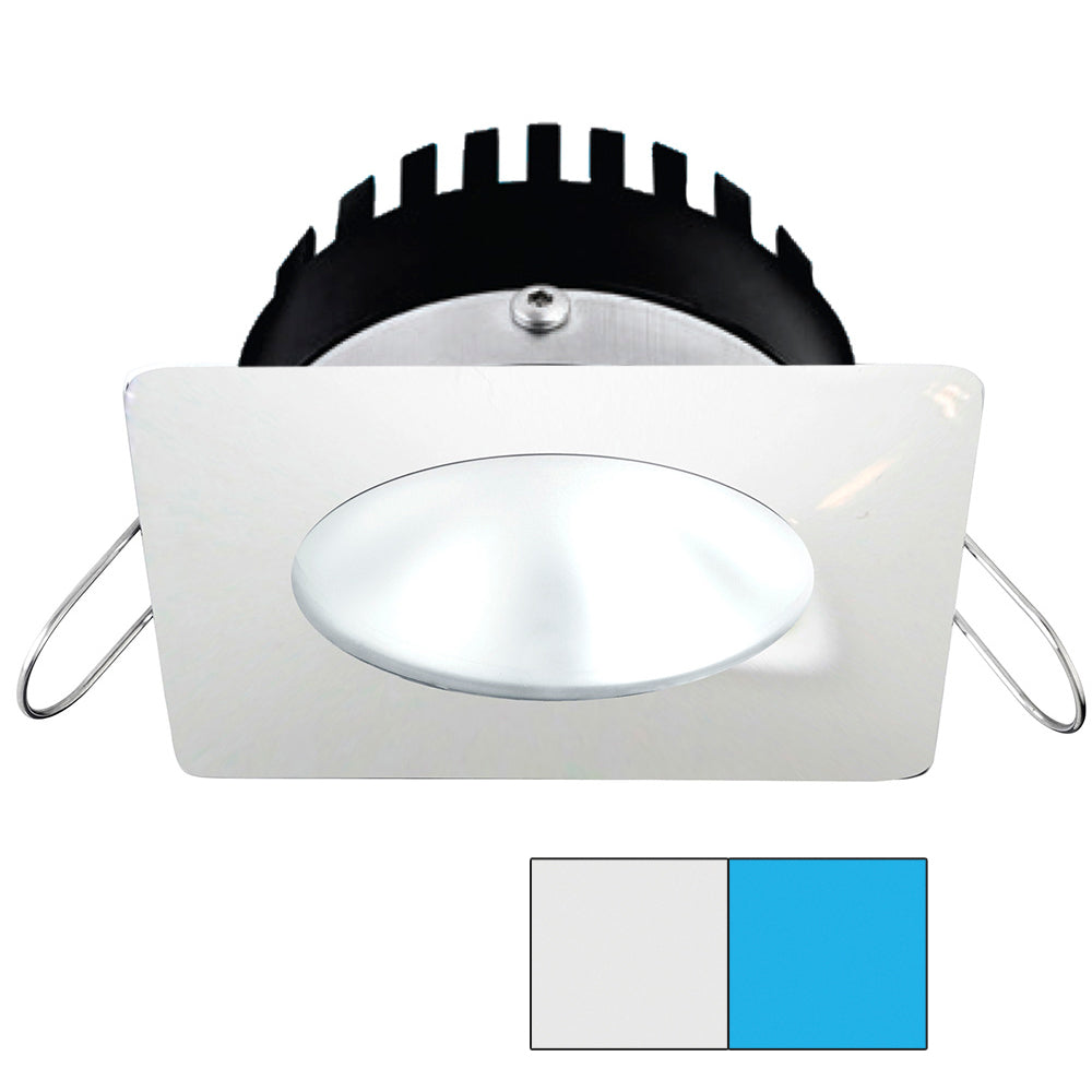 i2Systems Apeiron PRO A506 - 6W Spring Mount Light - Square/Round - Cool White and Blue - White Finish | SendIt Sailing