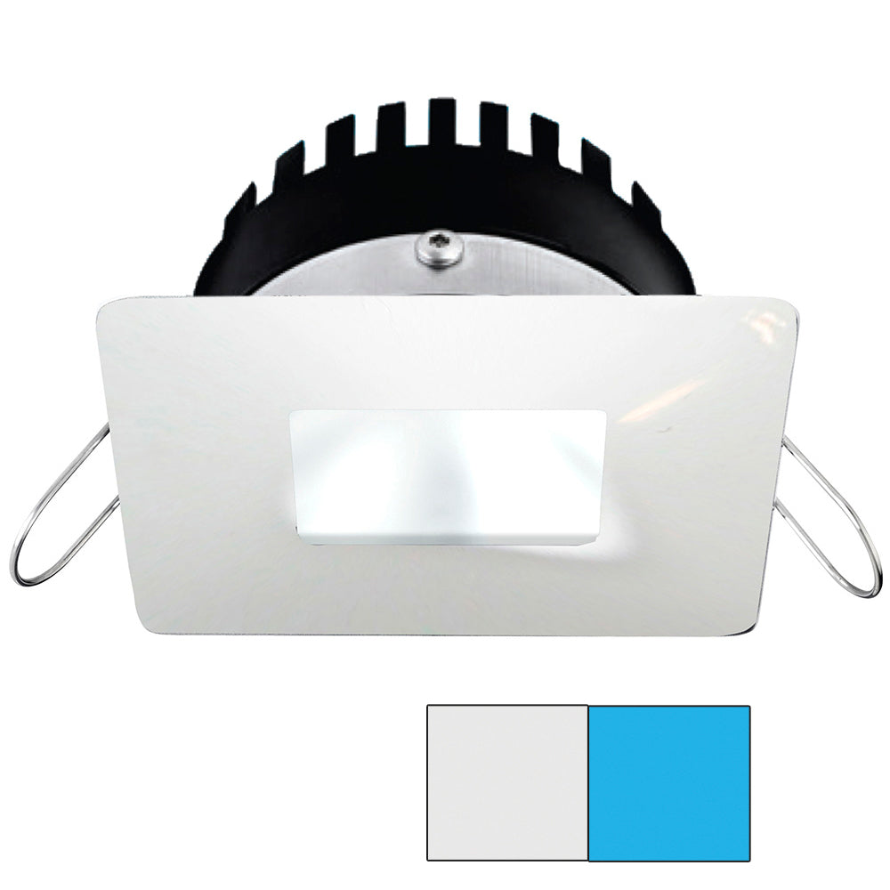 i2Systems Apeiron PRO A506 - 6W Spring Mount Light - Square/Square - Cool White and Blue - White Finish | SendIt Sailing