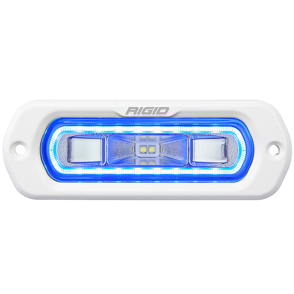 RIGID Industries SR-L Series Marine Spreader Light - White Flush Mount - White Light with Blue Halo | SendIt Sailing