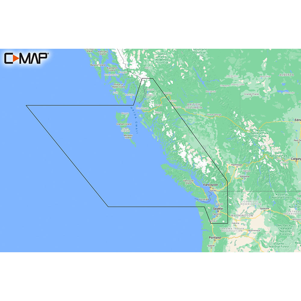 C-MAP M-NA-Y207-MS Columbia and Puget Sound REVEAL Coastal Chart | SendIt Sailing