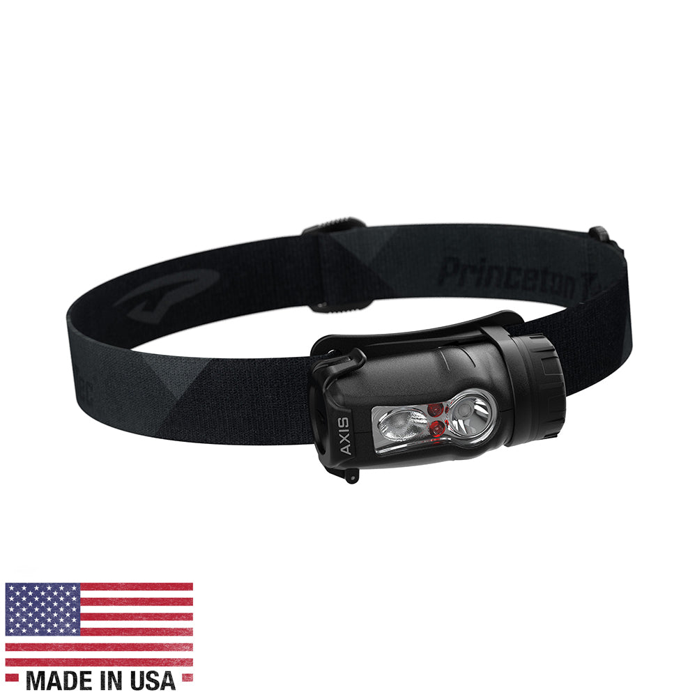 Princeton Tec Axis Rechargeable LED HeadLamp - Black/Grey | SendIt Sailing