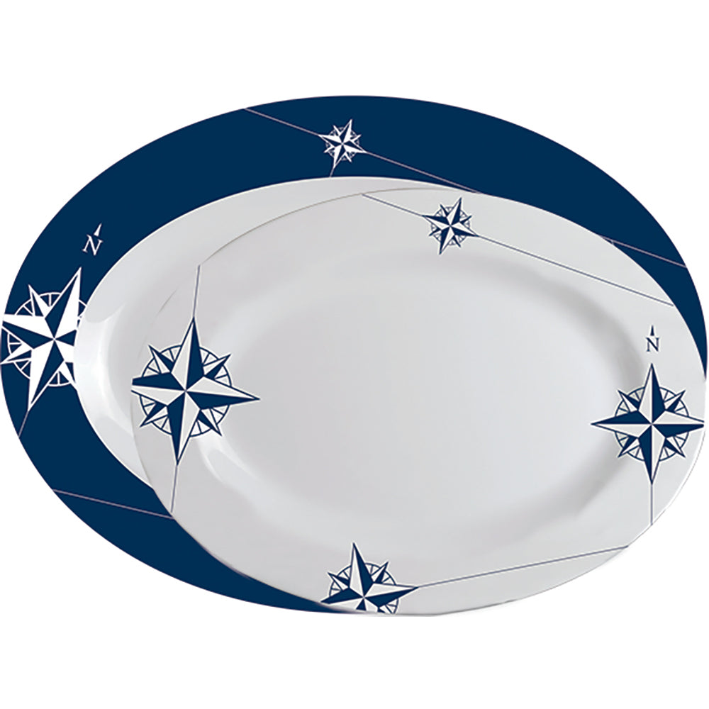 Marine Business Melamine Oval Serving Platters Set - Northwind - Set of 2 | SendIt Sailing