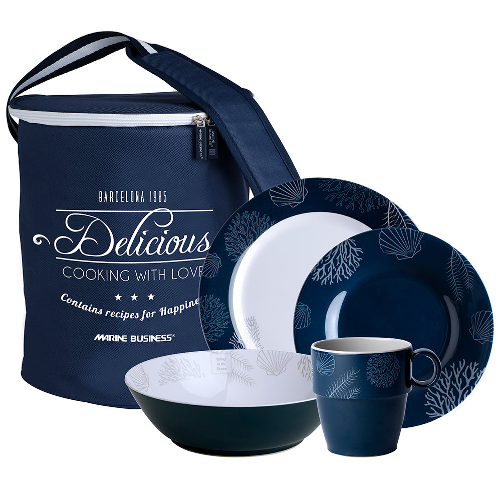 Marine Business Melamine Tableware Set and Basket - Living - Set of 24 | SendIt Sailing