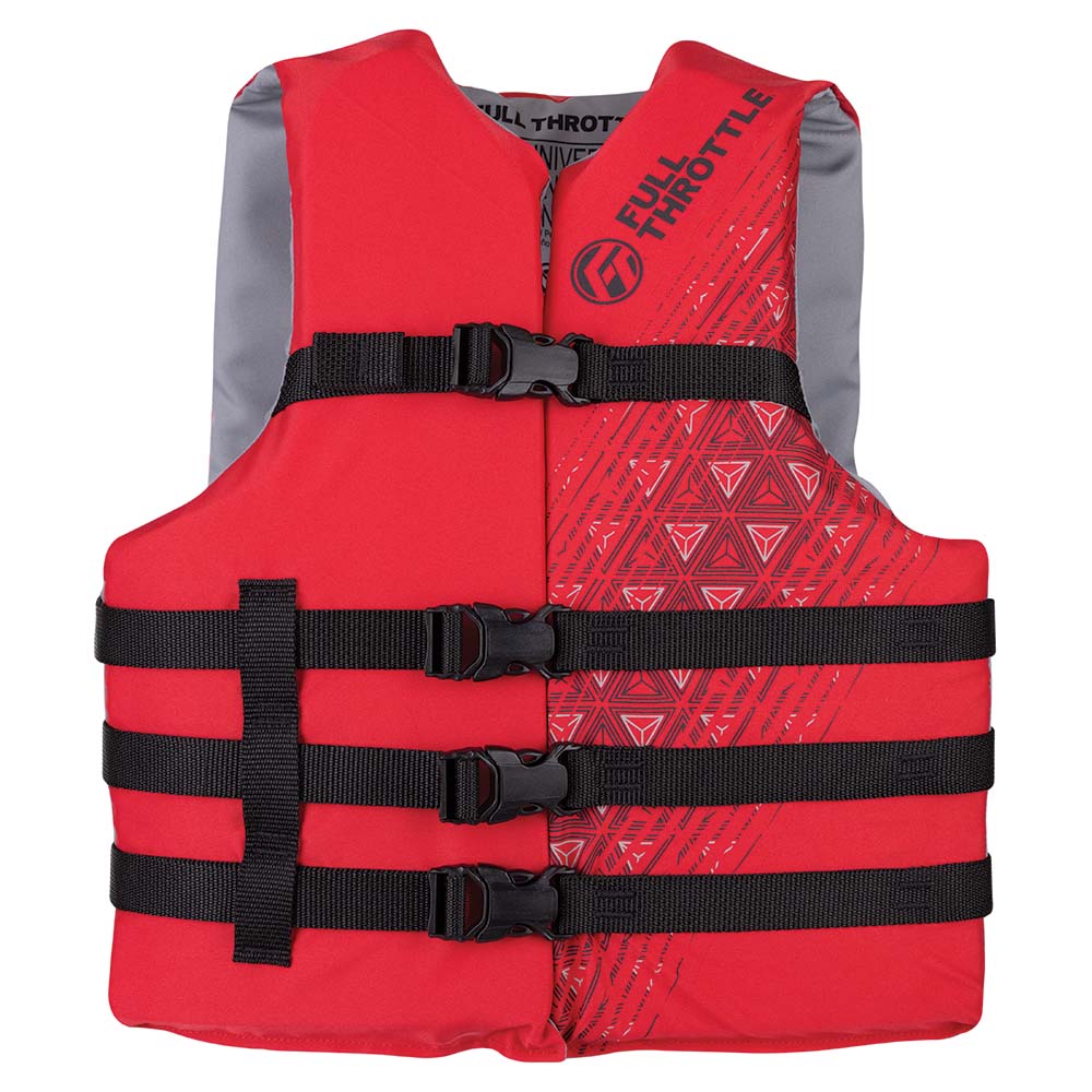 Full Throttle Adult Oversized Ski Life Jacket - Red | SendIt Sailing