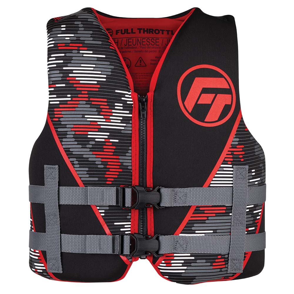 Full Throttle Youth Rapid-Dry Life Jacket - Red/Black | SendIt Sailing