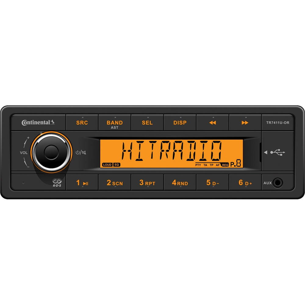 Continental Stereo with AM/FM/USB - Harness Included - 12V | SendIt Sailing