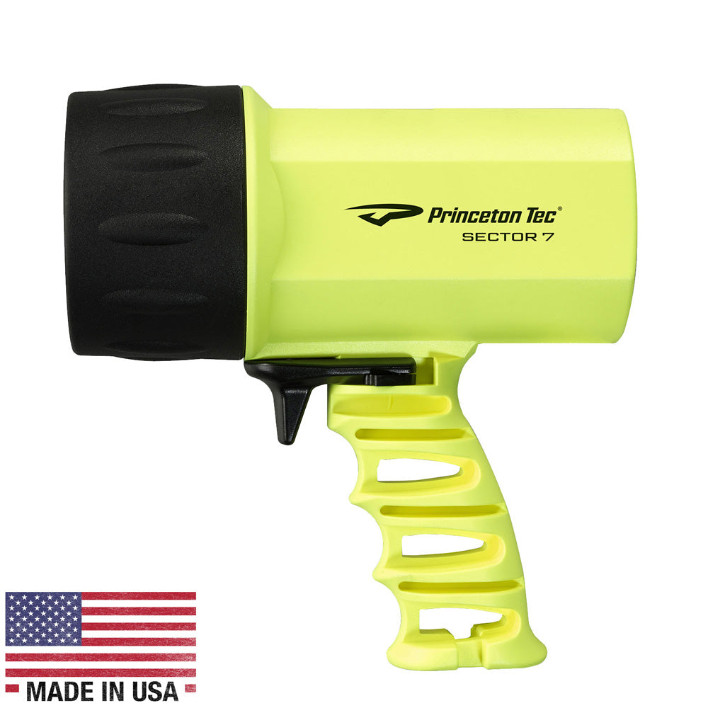 Princeton Tec Sector 7 LED Spotlight - Neon Yellow | SendIt Sailing