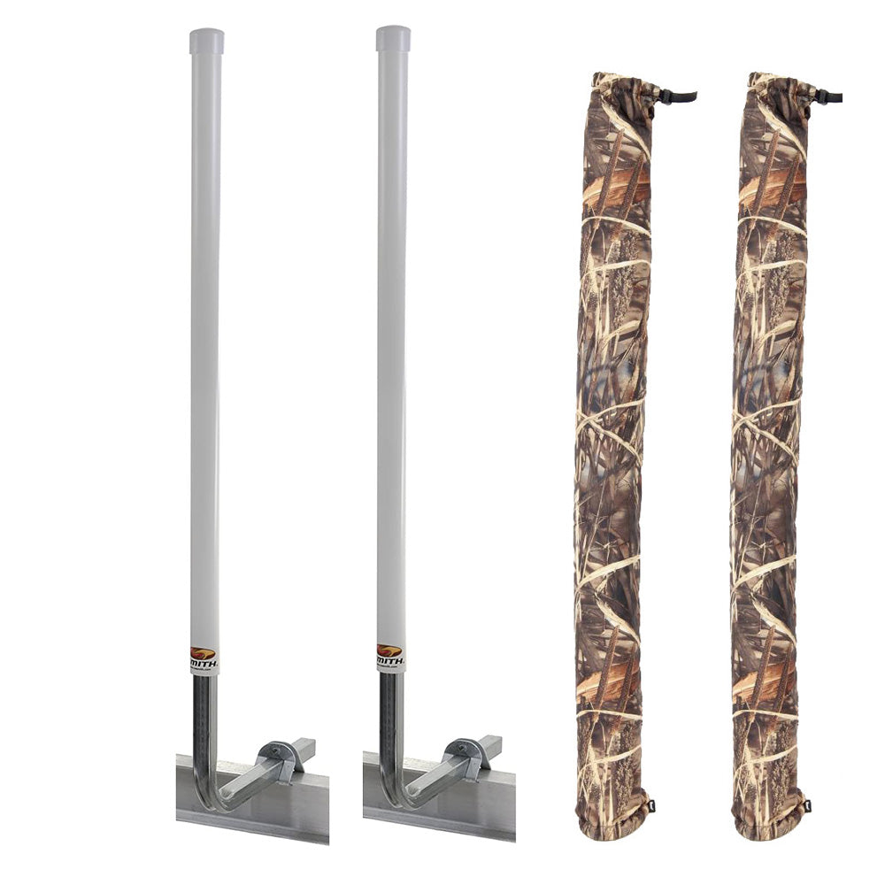 C.E. Smith 60in Post Guide-On with I-Beam Mounting Kit with Camo Wet Lands Post Guide-On Pads | SendIt Sailing