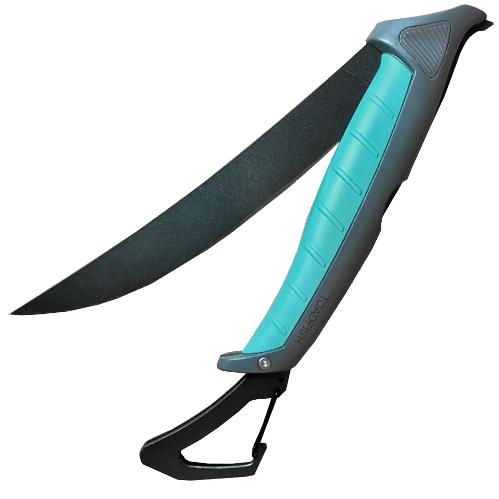 Toadfish Stowaway Folding Fillet Knife with Built-In Carabiner - 8.5in | SendIt Sailing