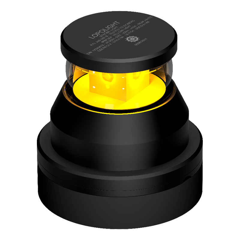 Lopolight 6nm 360 Degree Amber Strobe Black Horizontal Mount 0.7m | SendIt Sailing