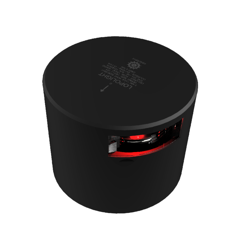 Lopolight 3nm Port Black Horizontal Mount Dimmable 2.5m | SendIt Sailing