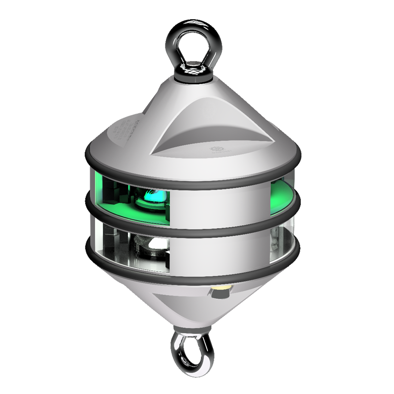 Lopolight 3nm 360 Degree White/Green Hoist Silver | SendIt Sailing