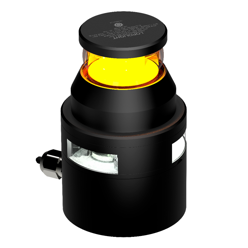 Lopolight 6nm Amber Strobe+2nm 360 Degree White Horizontal Mount 0.7m | SendIt Sailing