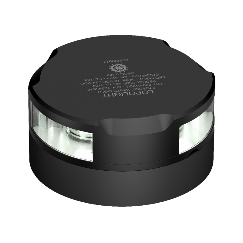 Lopolight 2nm Masthead/360 Degree White Black | SendIt Sailing