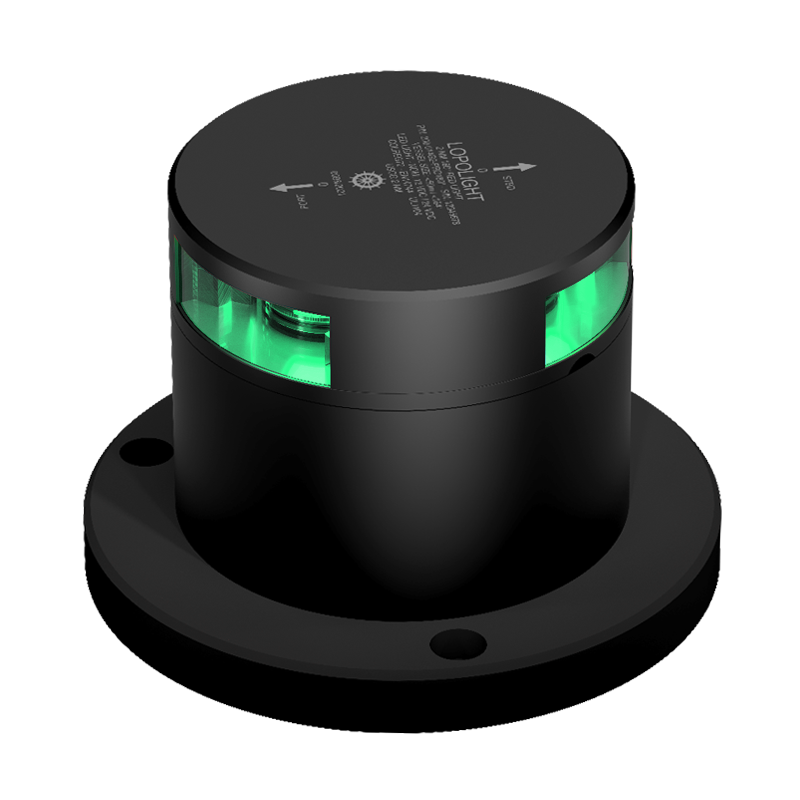 Lopolight 3nm 180 Degree Green Horizontal Mount Black | SendIt Sailing