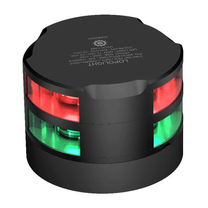 Lopolight 2nm 360 Degree Red + 2nm 360 Degree Green Black | SendIt Sailing