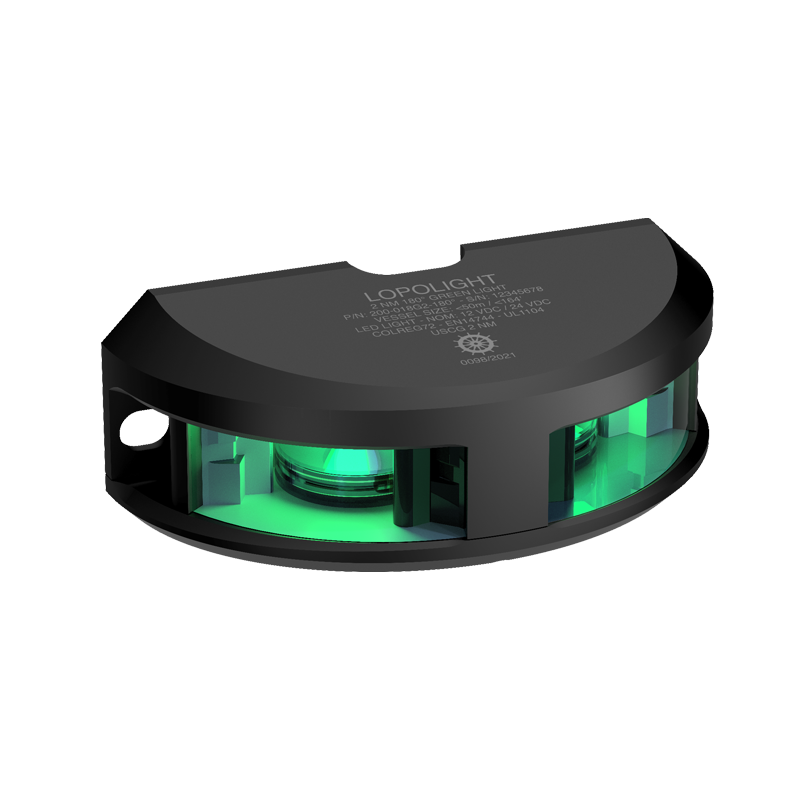 Lopolight 2nm 180 Degree Green Black 6m Cable | SendIt Sailing