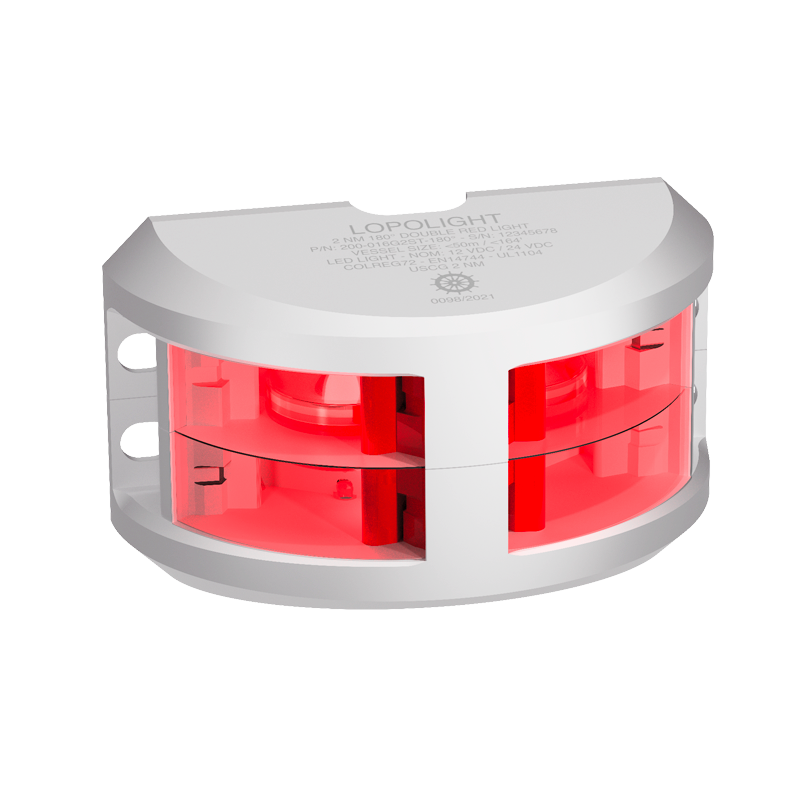 Lopolight 2nm 180 Degree Red Double White Ceramic Coated | SendIt Sailing