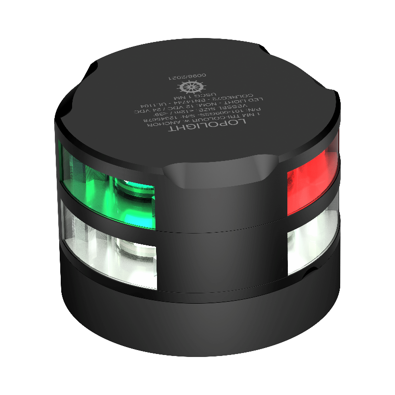 Lopolight 1nm Tri-Color/Anchor Black | SendIt Sailing