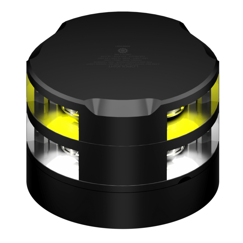 Lopolight 2nm 360 Degree White +2nm 360 Degree Amber Strobe Horizontal Mount | SendIt Sailing