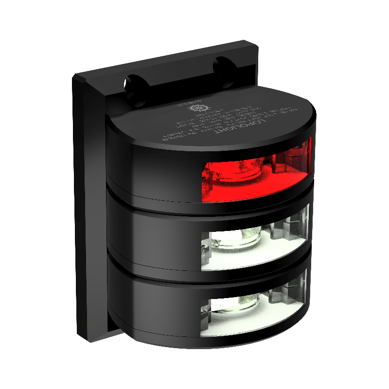 Lopolight 3nm 135 Degree Red Stop + 3nm Double Stern Vertical Mount Black | SendIt Sailing