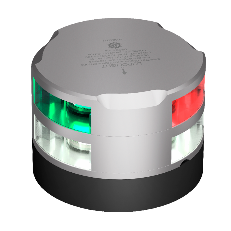 Lopolight 2nm Tri-Color/Anchor Silver | SendIt Sailing