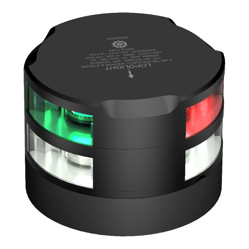 Lopolight 2nm Tricolor Anchor Black 30M Cable | SendIt Sailing