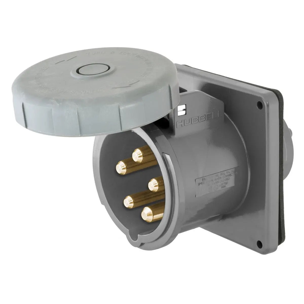 Hubbell M5100B7R 100A 480V 5W Shore Power Inlet | SendIt Sailing