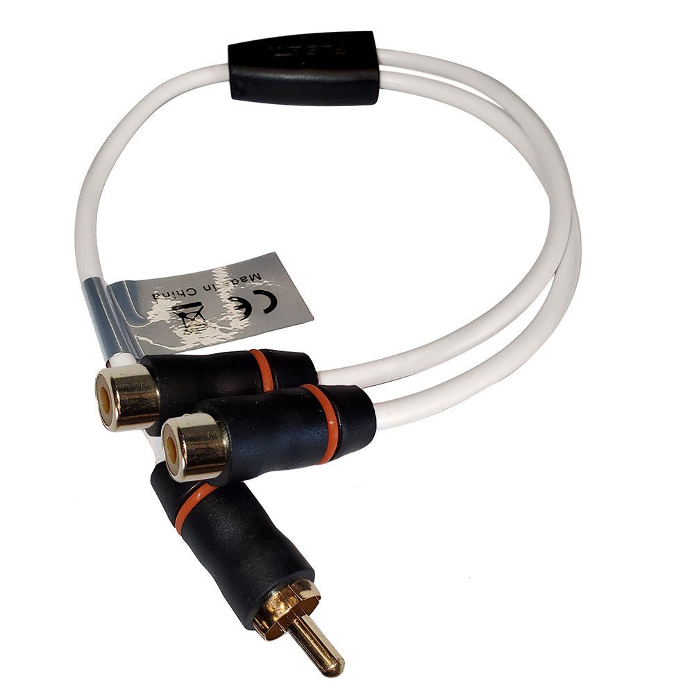 Fusion RCA Cable Splitter - 1 Male to 2 Female - 1' | SendIt Sailing
