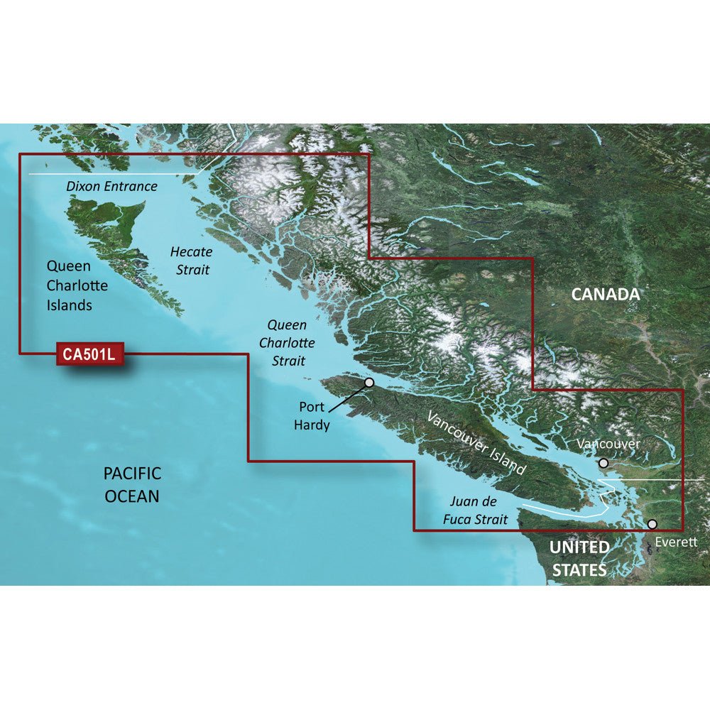 Garmin BlueChart g3 Vision HD - VCA501L - Vancouver Island - Dixon Entrance | SendIt Sailing