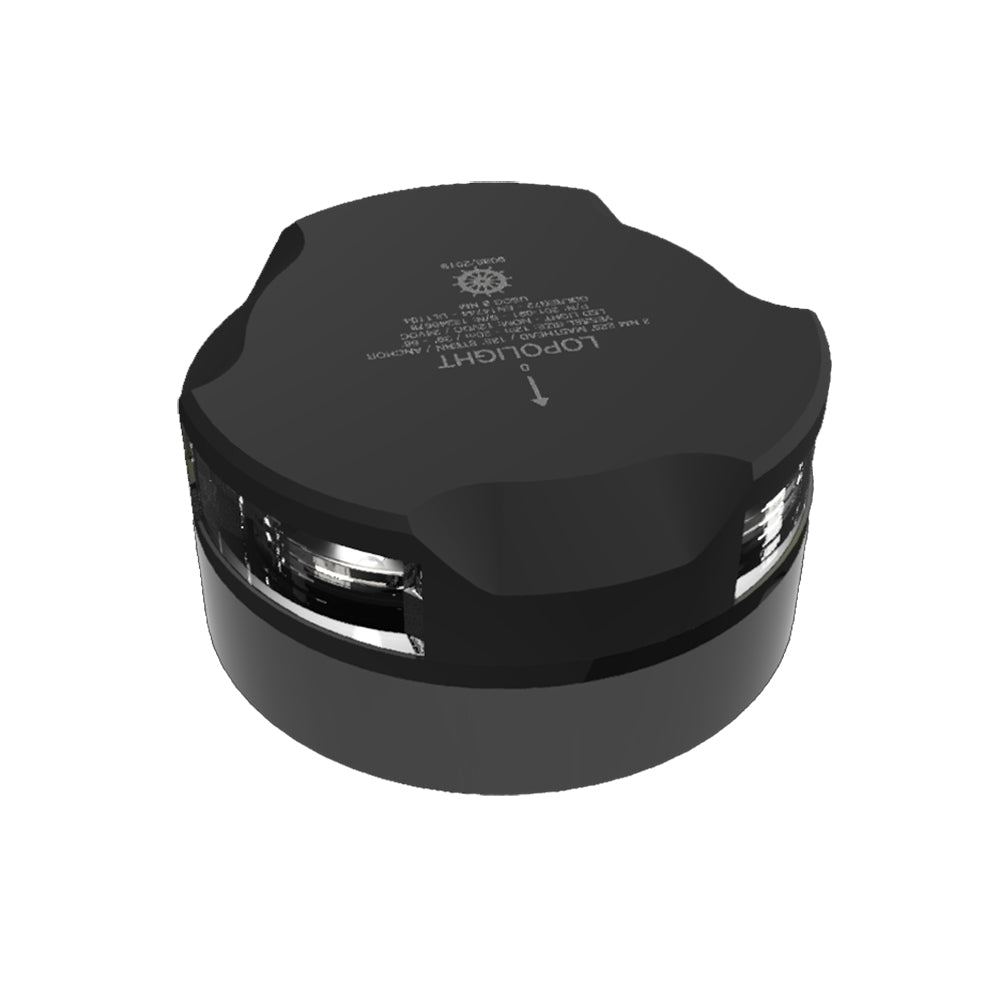 Lopolight 3nm Masthead/Anchor/Stern Light Horizontal Mount White Black | SendIt Sailing