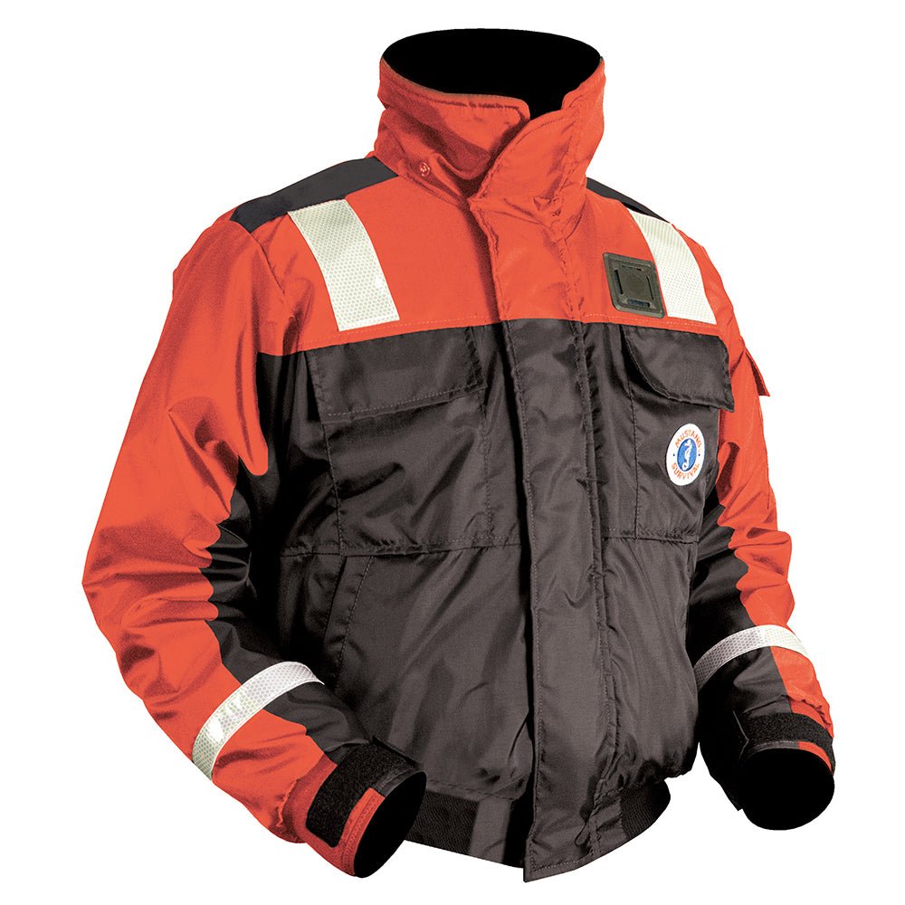 Mustang Classic Flotation Bomber Jacket with Reflective Tape | SendIt Sailing
