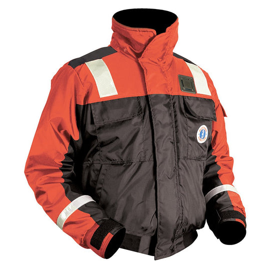 Mustang Classic Flotation Bomber Jacket with Reflective Tape | SendIt Sailing