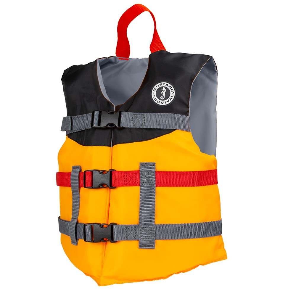 Mustang Youth Livery Foam Vest - Mango/Black | SendIt Sailing