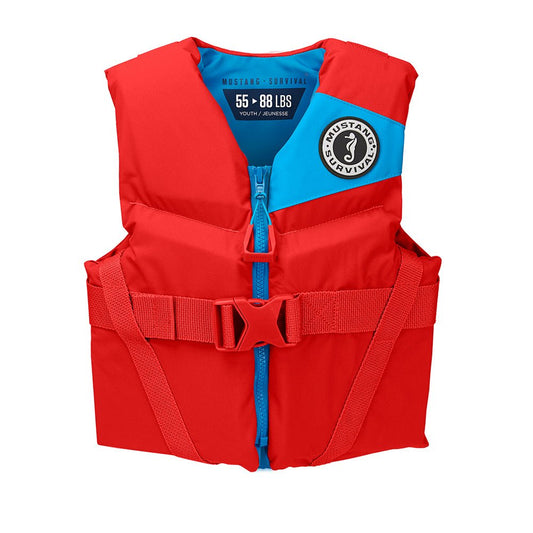 Mustang Youth REV Foam Vest - Red - Youth | SendIt Sailing