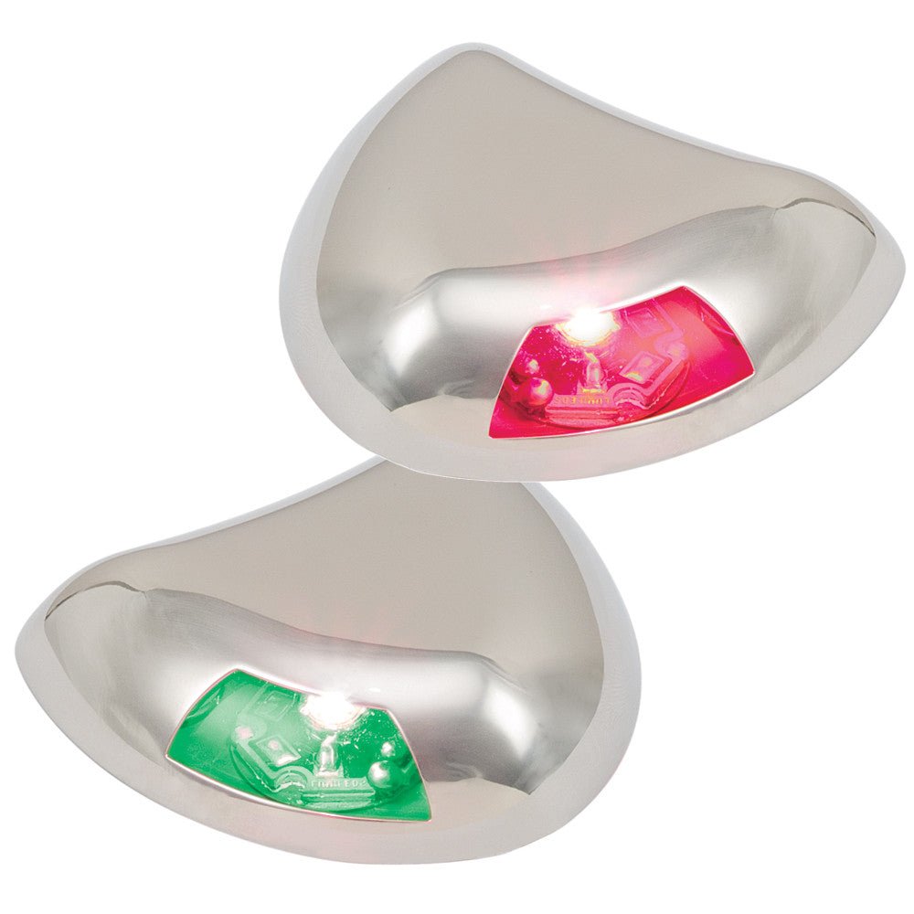 Perko Stealth Series LED Side Lights - Horizontal Mount - Red/Green | SendIt Sailing