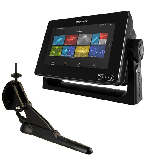 Raymarine Axiom 7 DV MFD with CPT-100DVS Transom Mount Transducer | SendIt Sailing