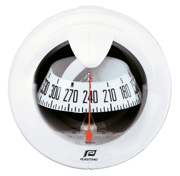 Plastimo Compass Offshore 75 Dashboard White with White Card  | SendIt Sailing